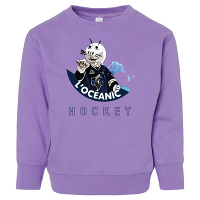 Molleton à col rond mauve | Louky