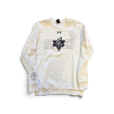 Chandail UA Col Rond Blanc Rimouski Logo